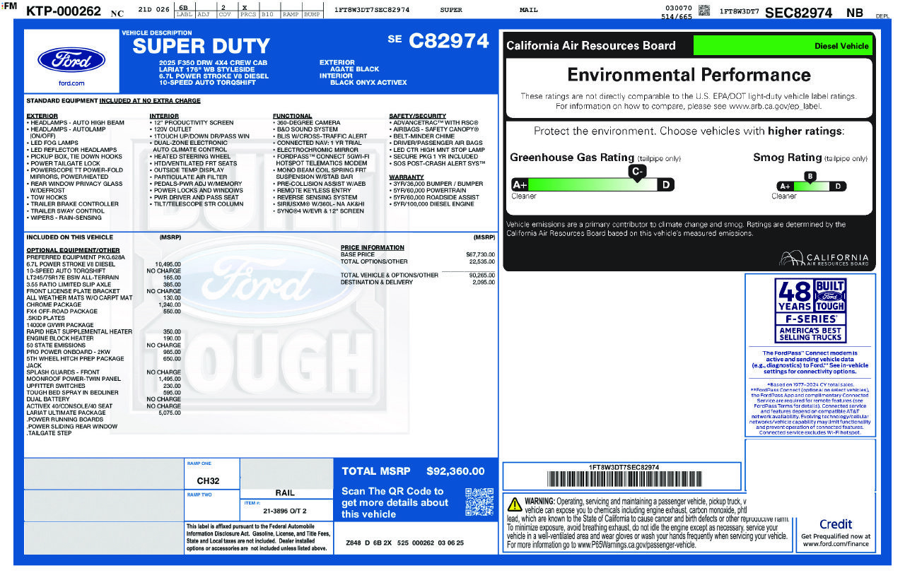 Used 2025 Ford F350 Lariat w/ Lariat Ultimate Package AWD/4WD image 45