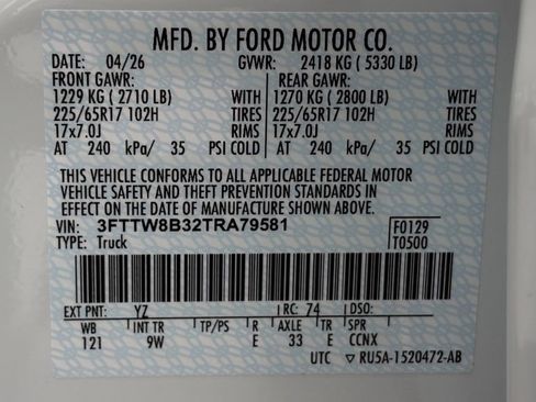 New 2026 Ford Maverick XL w/ Equipment Group 101A AWD/4WD image 47