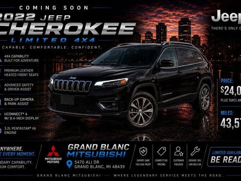 Used 2022 Jeep Cherokee Limited w/ Sun & Sound Group AWD/4WD image 1