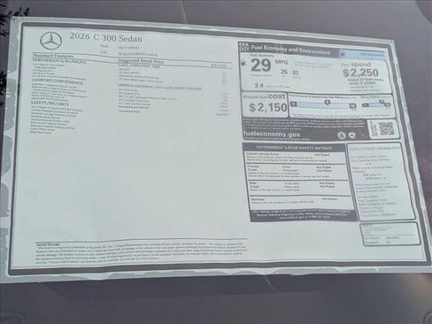 New 2026 Mercedes-Benz C 300 Sedan image 16