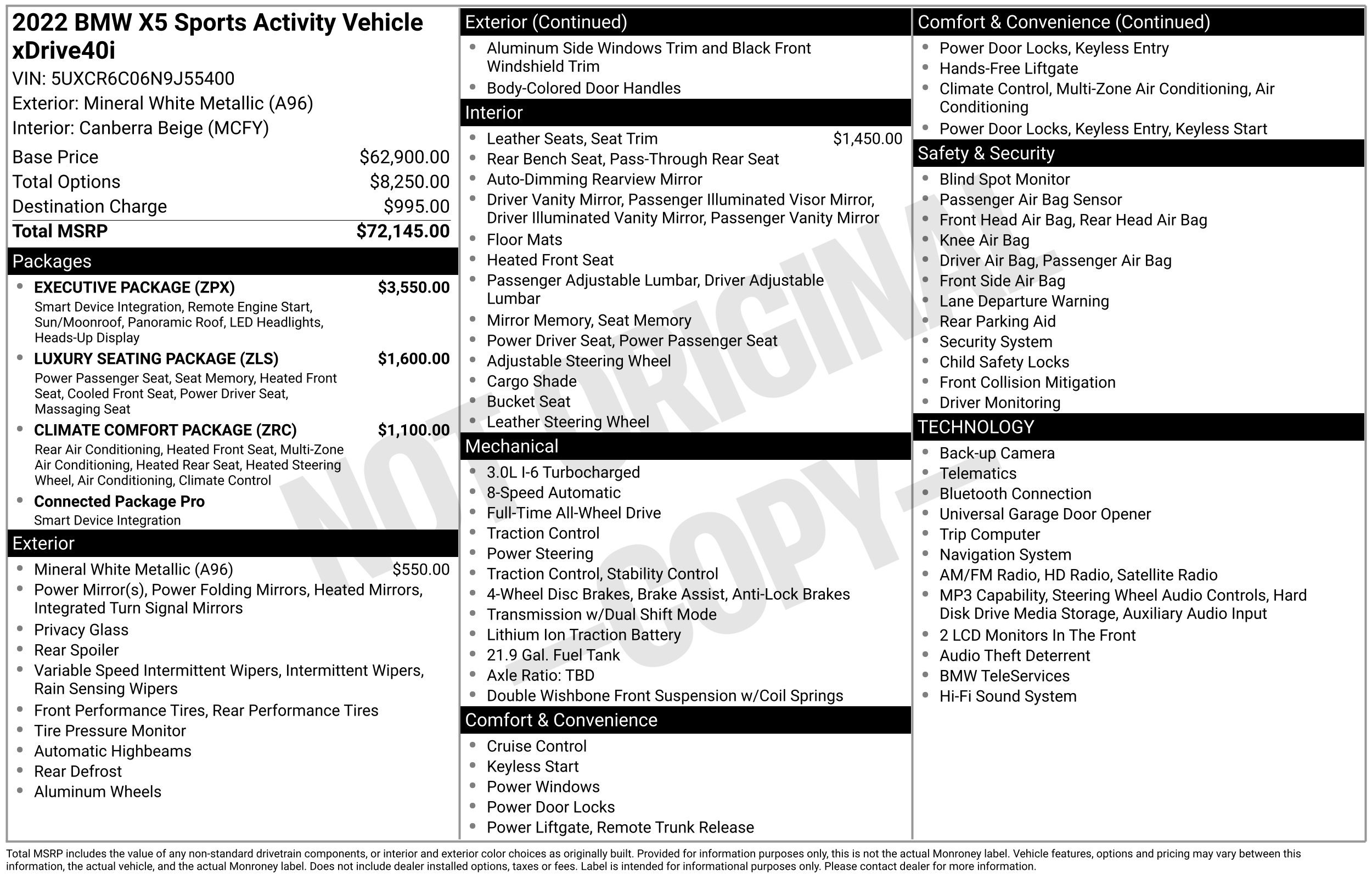 Used 2022 BMW X5 xDrive40i w/ Executive Package AWD/4WD image 2