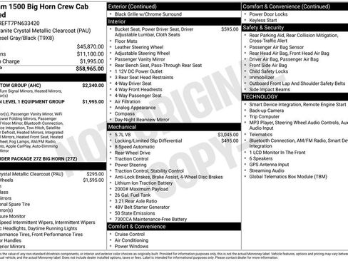 Used 2023 RAM 1500 Big Horn w/ Trailer Tow Group RWD image 3