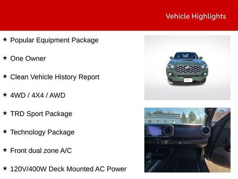 Used 2021 Toyota Tacoma TRD Sport w/ Technology Package image 9