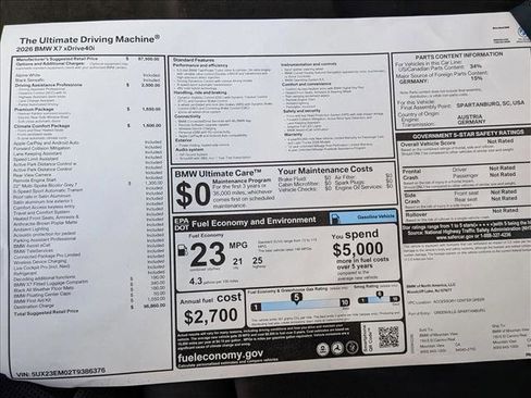 New 2026 BMW X7 xDrive40i image 20