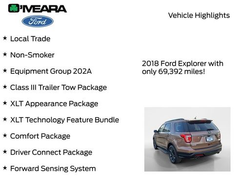 Used 2018 Ford Explorer XLT w/ Equipment Group 202A image 8