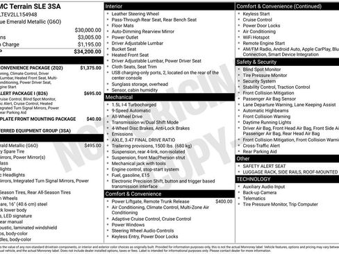 Certified 2020 GMC Terrain SLE w/ Driver Convenience Package AWD/4WD image 2