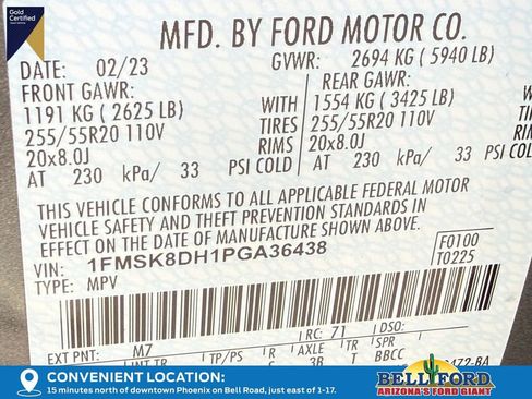 Certified 2023 Ford Explorer XLT w/ Equipment Group 202A AWD/4WD image 33
