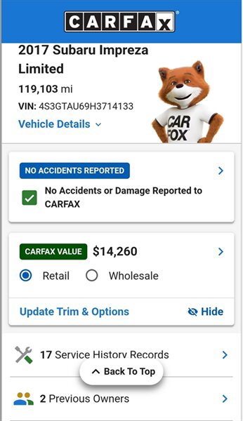 Used 2017 Subaru Impreza 2.0i Limited AWD/4WD image 2