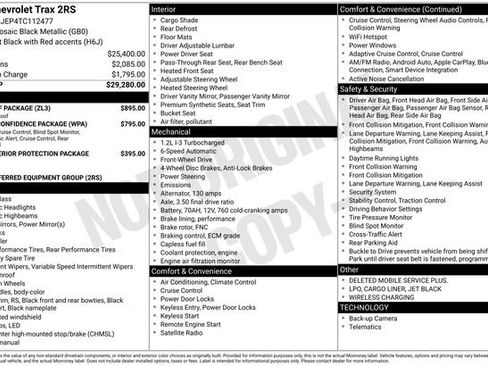 New 2026 Chevrolet Trax RS w/ Sunroof Package FWD image 3