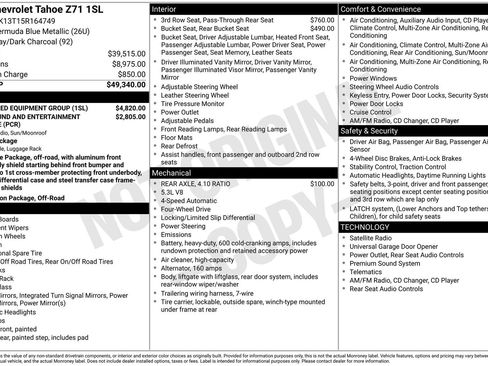 Used 2005 Chevrolet Tahoe Z71 w/ Preferred Equipment Group AWD/4WD image 8