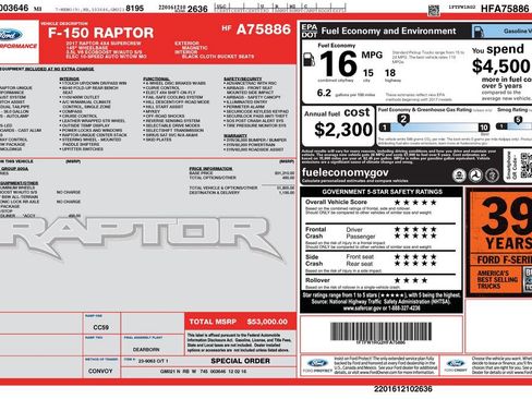 Used 2017 Ford F150 Raptor AWD/4WD image 42