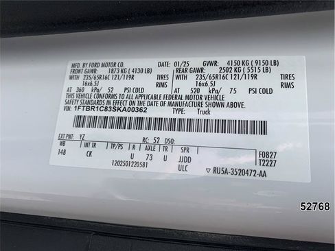 Used 2025 Ford Transit 250 148 Medium Roof w/ Load Area Protection Package RWD image 18