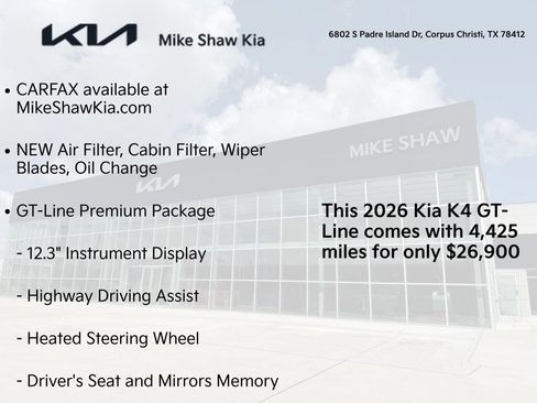 Certified 2026 Kia K4 GT-Line w/ GT-Line Premium Package FWD image 3