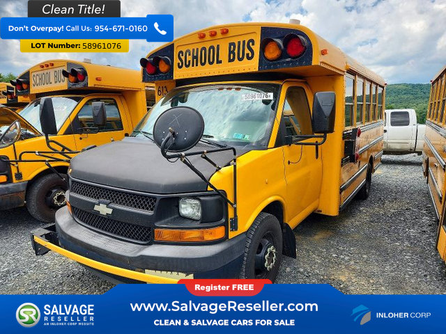 Used 2010 Chevrolet Express 3500 Extended w/ School Bus Package RWD image 3