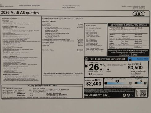 New 2026 Audi A5 2.0T Premium AWD/4WD image 40