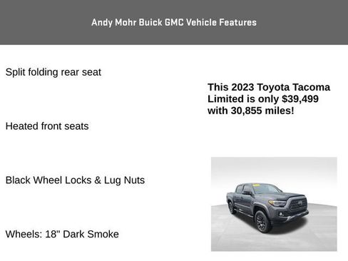 Used 2023 Toyota Tacoma Limited w/ Nightshade Package image 16