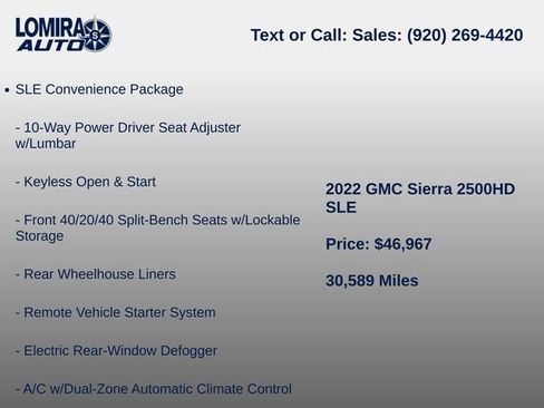 Used 2022 GMC Sierra 2500 SLE w/ SLE Convenience Package AWD/4WD image 6
