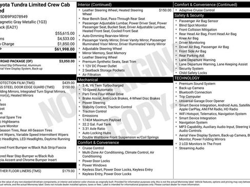Used 2023 Toyota Tundra Limited w/ TRD Off-Road Package AWD/4WD image 34