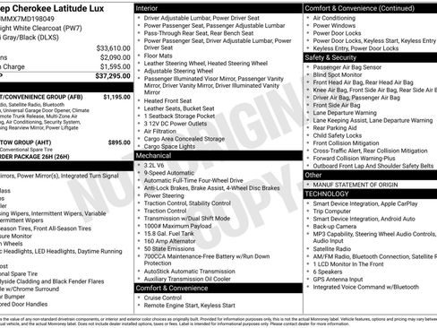 Used 2021 Jeep Cherokee Latitude Lux w/ Comfort/Convenience Group AWD/4WD image 33