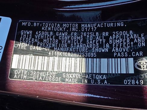 Used 2017 Toyota Avalon Touring w/ Carpet Mat Package image 35