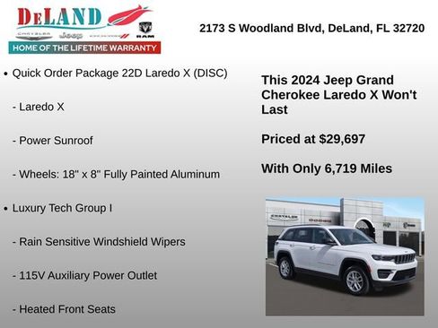 Used 2024 Jeep Grand Cherokee Laredo X w/ Luxury Tech Group I AWD/4WD image 6