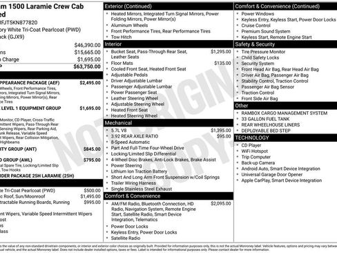 Used 2019 RAM 1500 Laramie w/ Sport Appearance Package AWD/4WD image 34