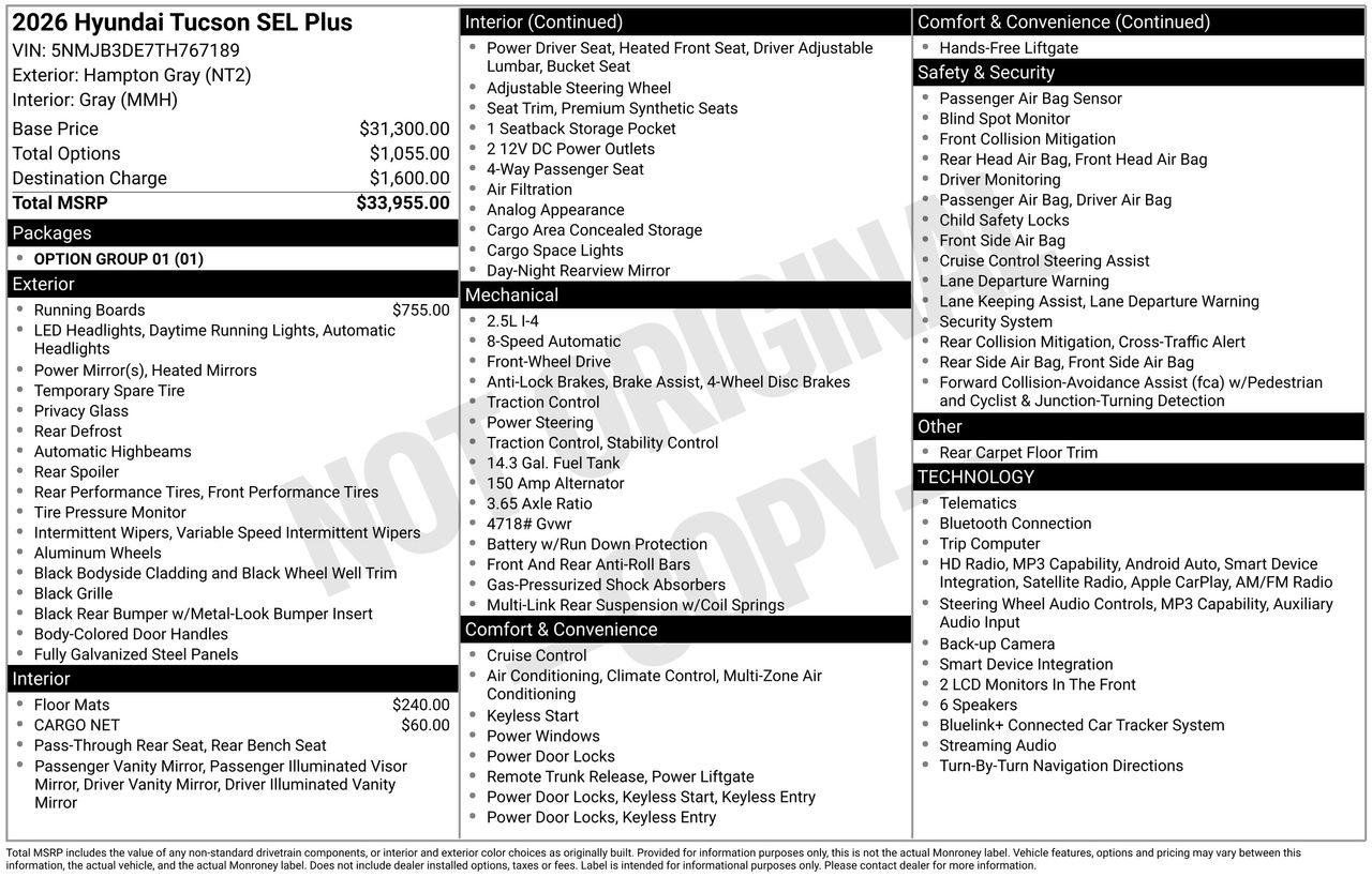 New 2026 Hyundai Tucson SEL Plus FWD image 32