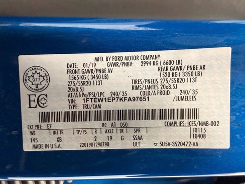 Used 2019 Ford F150 XLT w/ Equipment Group 302A Luxury image 59