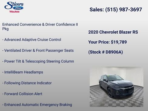 Used 2020 Chevrolet Blazer RS FWD image 16