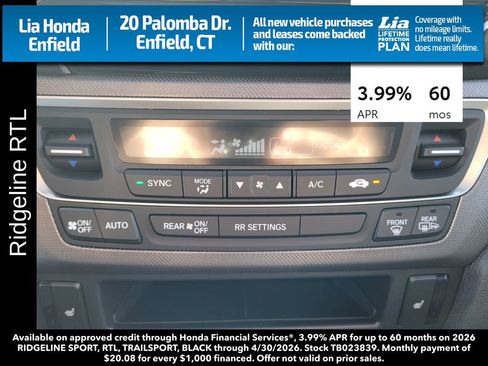 New 2026 Honda Ridgeline RTL image 24