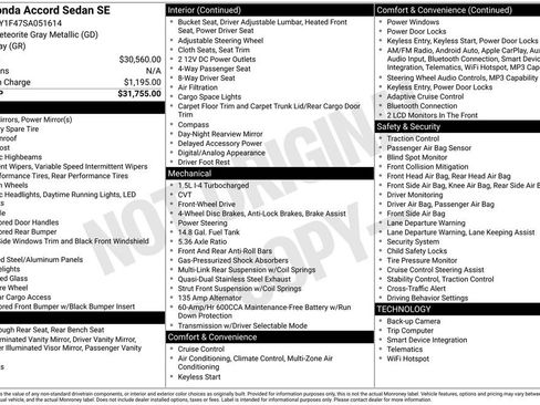 Used 2025 Honda Accord SE image 2