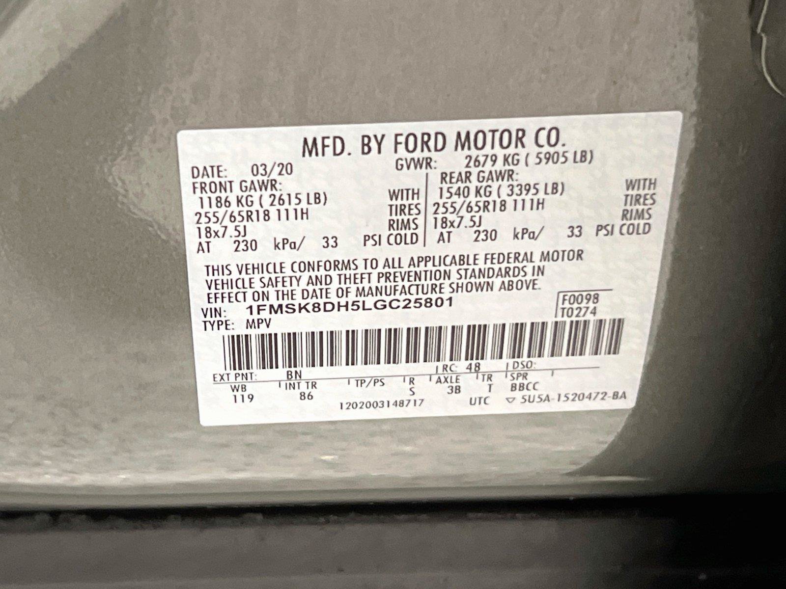 Used 2020 Ford Explorer XLT w/ Comfort Package AWD/4WD image 30