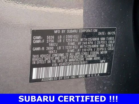 Certified 2025 Subaru Outback Touring XT image 36