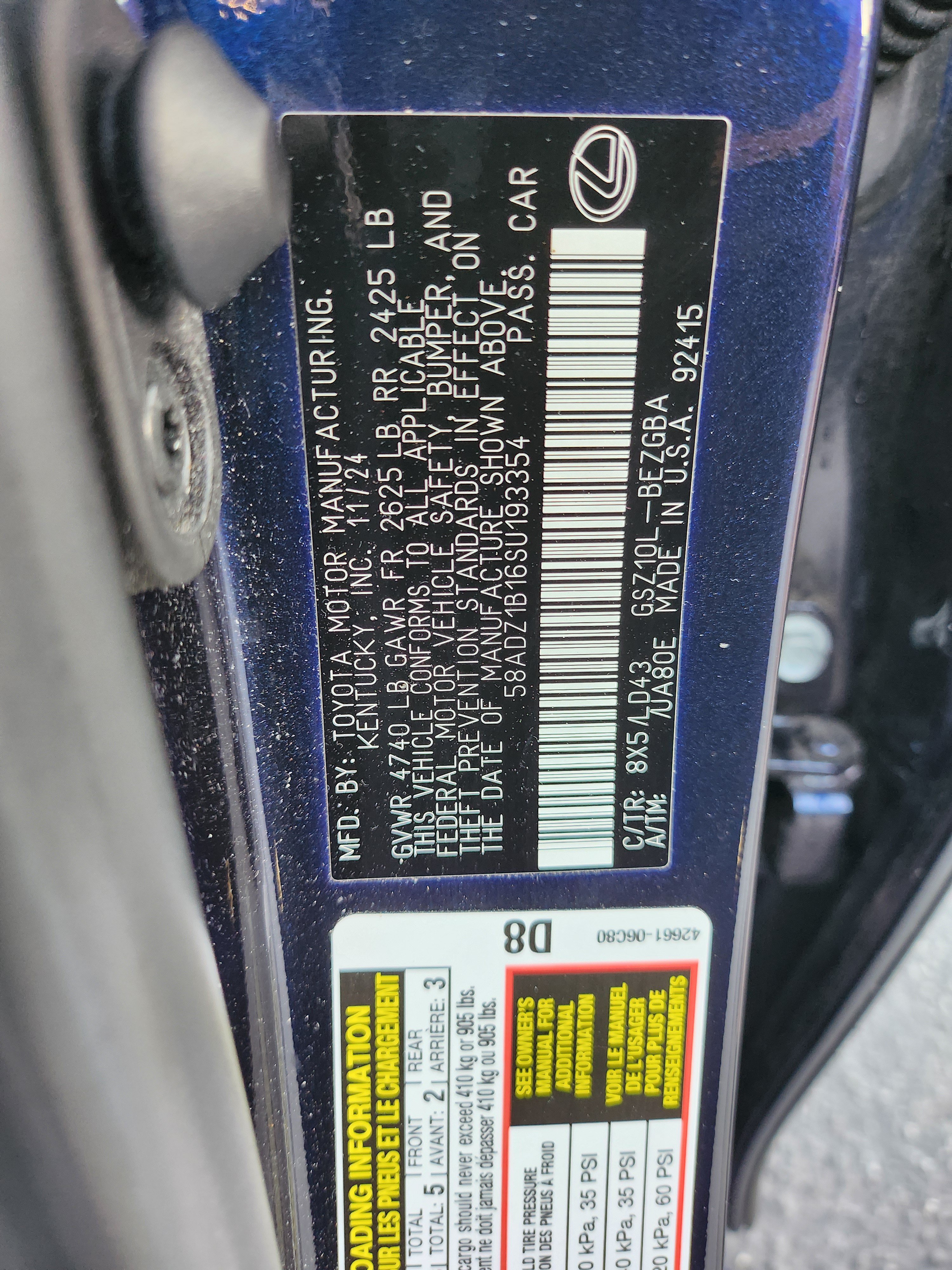 Certified 2025 Lexus ES 350 w/ Premium Package FWD image 27