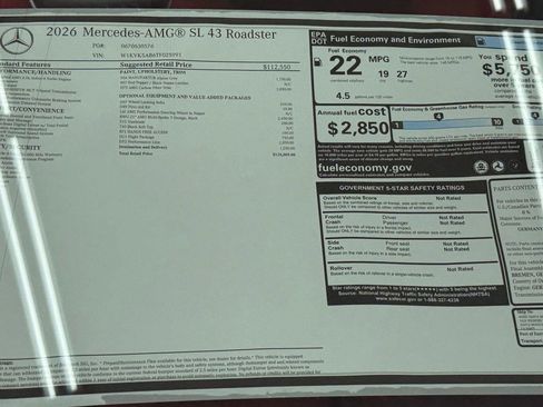 New 2026 Mercedes-Benz SL 43 AMG image 33
