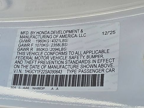 Used 2025 Honda Accord LX image 32