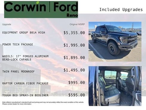 Used 2021 Ford F150 Raptor w/ Equipment Group 801A High image 3