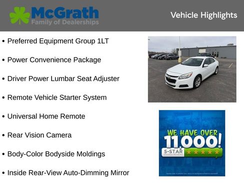 Used 2014 Chevrolet Malibu LT w/ Power Convenience Package FWD image 5
