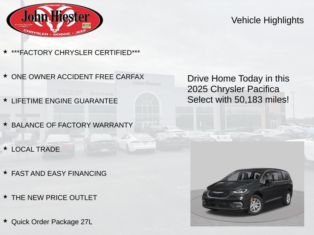 Used 2025 Chrysler Pacifica Select FWD image 3