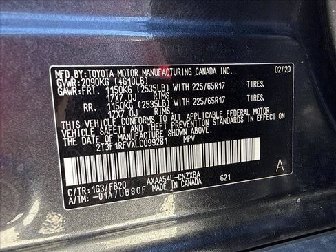 Used 2020 Toyota RAV4 LE w/ All Weather Liner Package AWD/4WD image 20