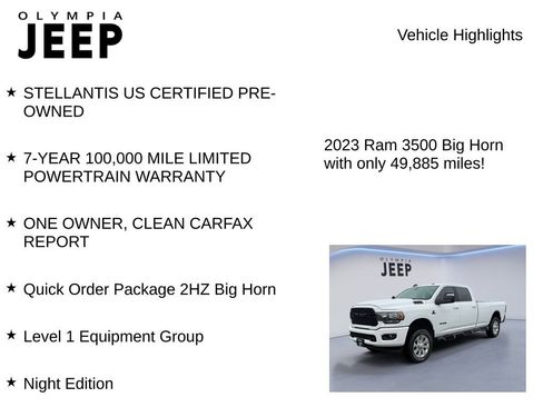 Certified 2023 RAM 3500 Big Horn w/ Night Edition image 7