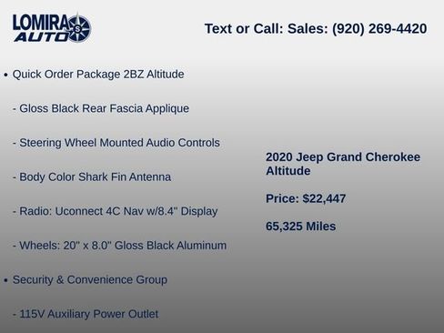 Used 2020 Jeep Grand Cherokee Altitude AWD/4WD image 7