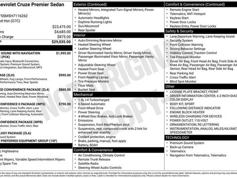 Used 2017 Chevrolet Cruze Premier image 16