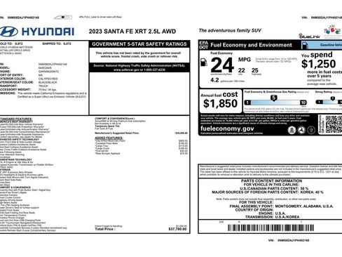 Used 2023 Hyundai Santa Fe XRT image 3