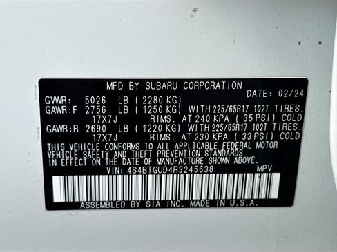 Certified 2024 Subaru Outback Wilderness AWD/4WD image 31