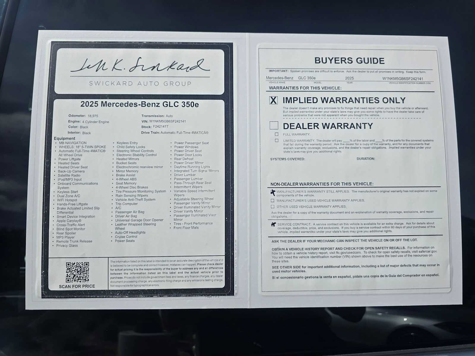 Certified 2025 Mercedes-Benz GLC 350e 4MATIC image 16
