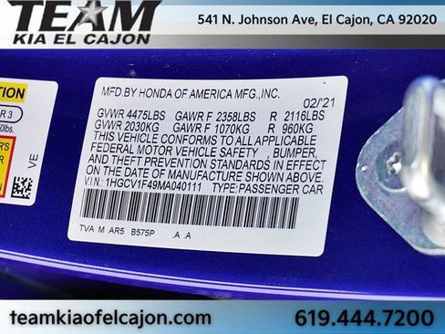 Used 2021 Honda Accord Sport Special Edition image 32