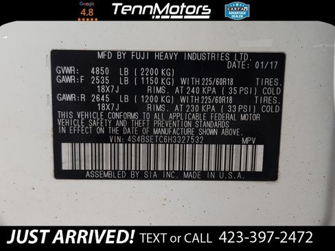 Used 2017 Subaru Outback 3.6R Touring w/ Protection Package #1 AWD/4WD image 12