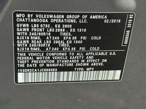 Used 2018 Volkswagen Atlas SE image 28