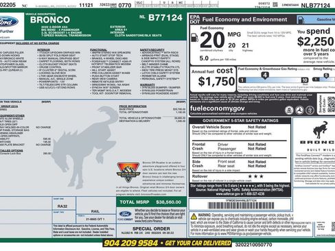 Used 2022 Ford Bronco Big Bend AWD/4WD image 2